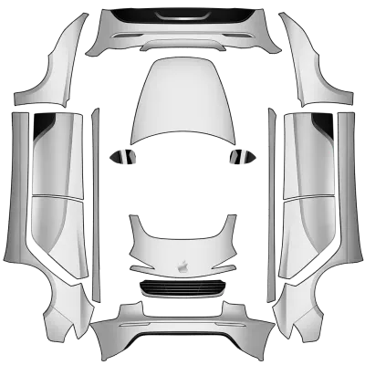 Minimalist Apple – Tesla Model 3 wrap