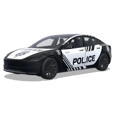 Чёрно-белая полицейская плёнка – оклейка Tesla Model 3
