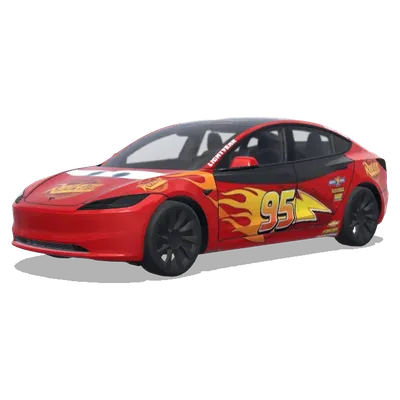 ライトニングマックィーン (Make a lightning mcqueen wrap) – テスラ Model 3 ラッピング