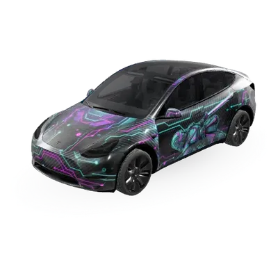 Cyber Samurai (Cyber samurai) – Tesla Model Y Wrap