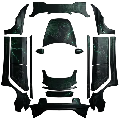 Green Ranger – Tesla Model 3 wrap