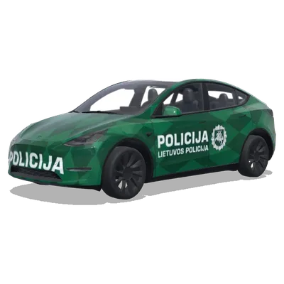 Litauische Polizei Grün – Tesla Model Y Wrap