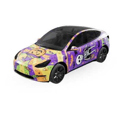 Kids Halloween – Tesla Model Y wrap