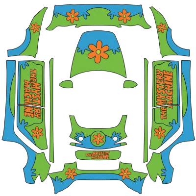 Mystery Machine (Mistery Machine Scooby Doo) – Tesla Model 3 Wrap