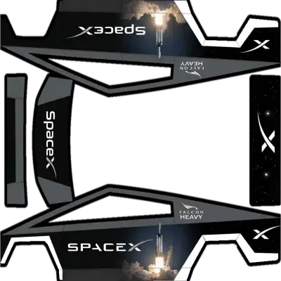 SpaceX Falcon Heavy (Space X Falcon Heavy) – Tesla Cybertruck Wrap