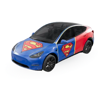 スーパーマンロゴ修正 (Superman logo fix) – テスラ Model Y ラッピング