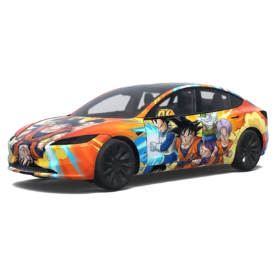 龍珠Z能量 – 特斯拉 Model 3 塗裝