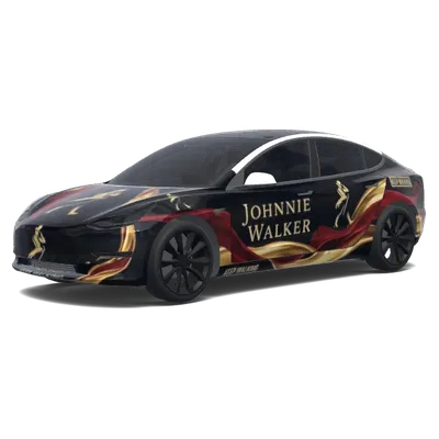 조니 워커 (Johnnie Walker.) – 테슬라 Model 3 랩핑