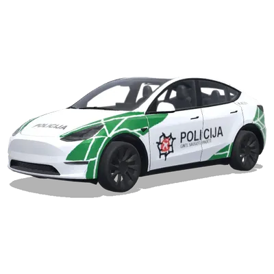 Shitty lithuanian police livery – Tesla Model Y wrap
