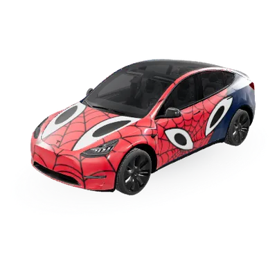 Spider-Man (Spiderman) – covering Tesla Model Y