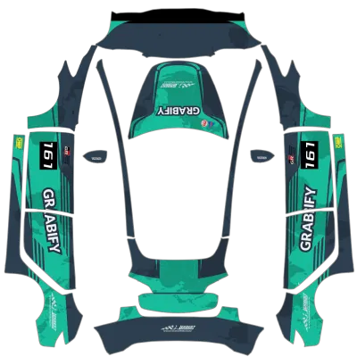 Coche de Carreras (RaceCar - Grabify) – wrap para Tesla Model 3