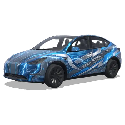 Make a wrap that is based on the picture here – Tesla Model Y wrap