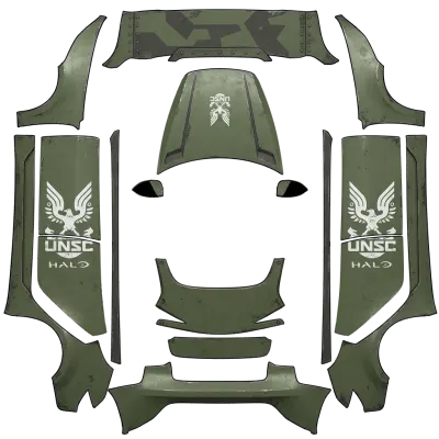 Halo Warthog (Halo, warthog) – оклейка Tesla Model 3