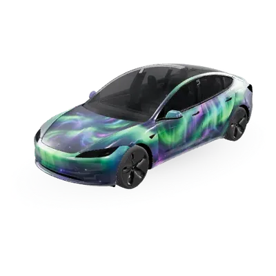 Nordlichter (Northern Lights) – Tesla Model 3 Wrap