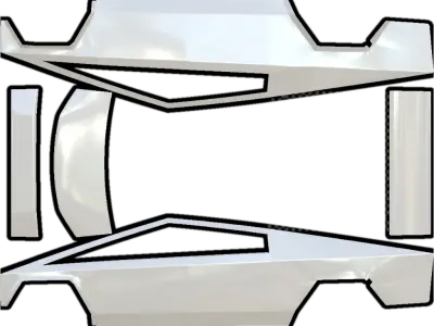 Perlweiß Gloss (Pearl white Gloss) – Tesla Cybertruck Wrap