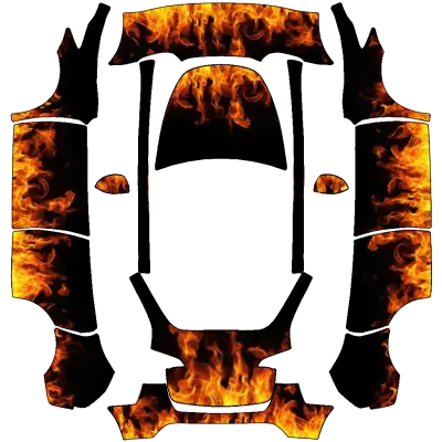 炎 (fire) – テスラ Model Y ラッピング