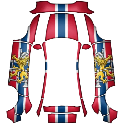 Drapeau Norvège (Norway flag) – covering Tesla Model Y