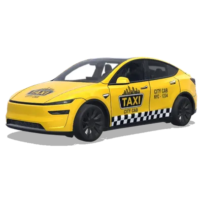 棋盤格城市計程車 – 特斯拉 Model Y 塗裝