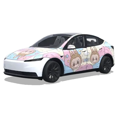 Labubu – Tesla Model Y wrap