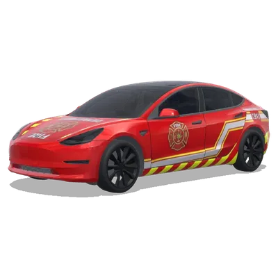 Feuerwehrabzeichen-Tesla-Folierung – Tesla Model 3 Wrap