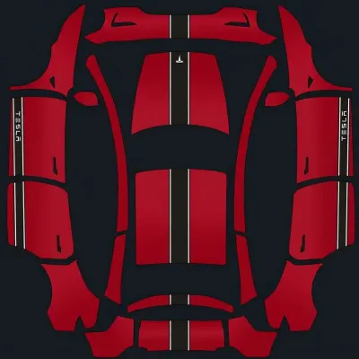 Red Rocket Model YL (Red Rocket Tesla Model YL launch edition) – Tesla Model Y L Wrap