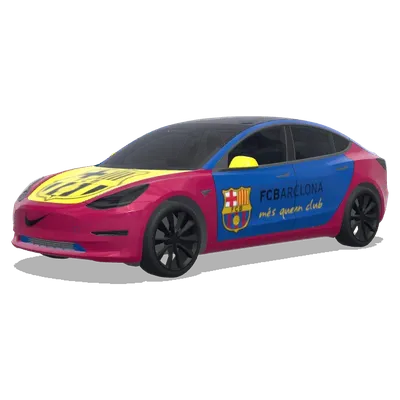 VISA BARCA BARCELONA – Tesla Model 3 wrap