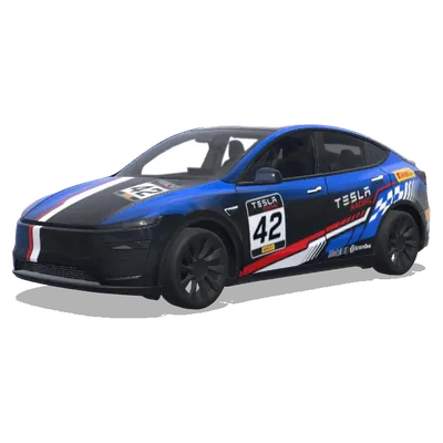 Blauschwarz 42 Racing – Tesla Model Y Wrap