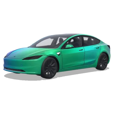 그린 블루 그라데이션 (green and blue gradient) – 테슬라 Model 3 랩핑