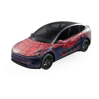 Spider-Man (spiderman) – covering Tesla Model Y L