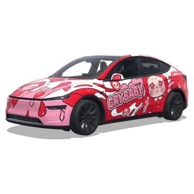 Crybaby Red – Tesla Model Y wrap