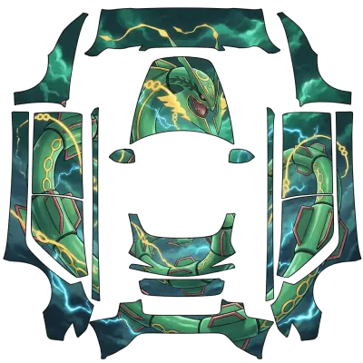 Rayquaza Pokémon (rayquaza pokemon) – Tesla Model 3 Wrap