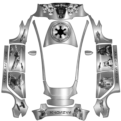 スターウォーズ シルバー (Silver star wars) – テスラ Model 3 ラッピング