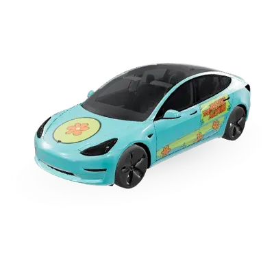 神秘機器（Mystery Machine） – 特斯拉 Model 3 塗裝