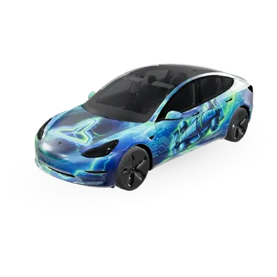 Неон (Neon) – оклейка Tesla Model 3