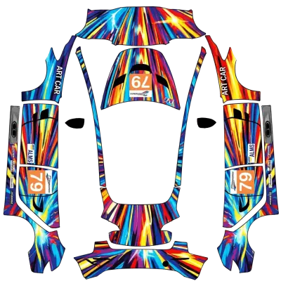 BMW M3 GT2 Jeff Koons (2010 BMW M3 GT2 Jeff Koons Wrap) – Tesla Model 3 Wrap