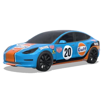 海湾石油（Gulf Oil） – 特斯拉 Model 3 涂装