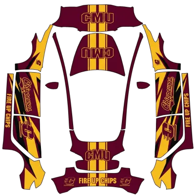 센트럴 미시간 대학 (Central Michigan University) – 테슬라 Model 3 랩핑