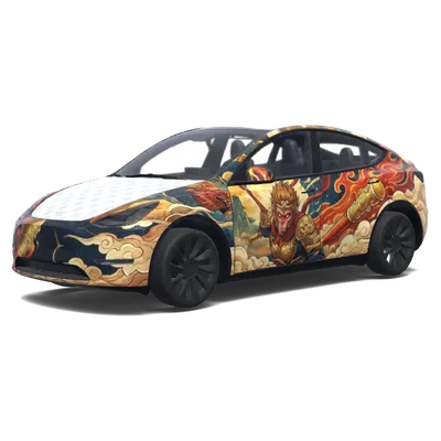 Sun Wukong Stil (生成一张孙悟空风格.) – Tesla Model Y Wrap