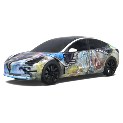 Engelsflügel Elektrischer Sturm – Tesla Model 3 Wrap