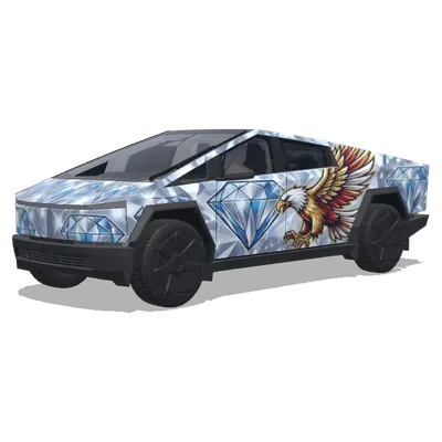 Ice Diamond Eagle – Tesla Cybertruck wrap