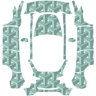 Синий Goyard (Blue Goyard) – оклейка Tesla Model Y