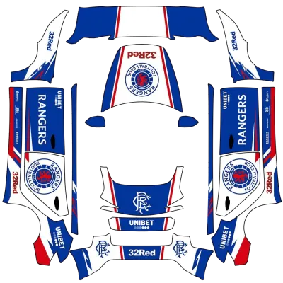 Rangers Football Club – Tesla Model 3 wrap