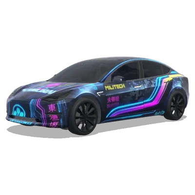 Cyberpunk 2077 – Tesla Model 3 wrap