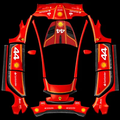 Ferrari 44 Livery – Tesla Model 3 wrap
