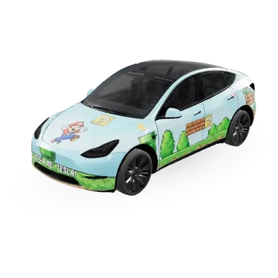 スーパーマリオ (Super Mario) – テスラ Model Y ラッピング