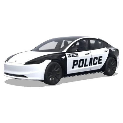 Полицейский Tesla подразделения K-9 – оклейка Tesla Model 3