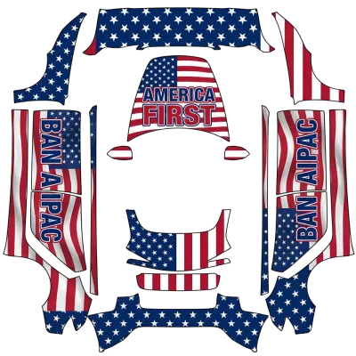 America First (america first 1) – оклейка Tesla Model 3