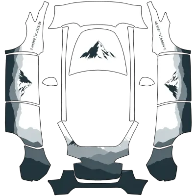 Berg Zentrum (Mountain hub) – Tesla Model Y Wrap