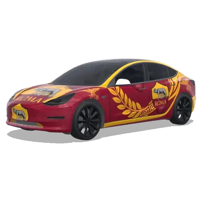 as roma the italian football team – Tesla Model 3 wrap