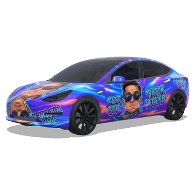 더 리즐러 랩 (The rizzler from TikTok. Put his face on it) – 테슬라 Model 3 랩핑